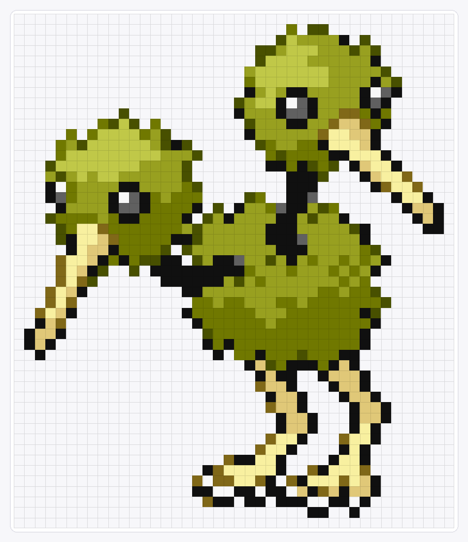 #084 Doduo Shiny — 49×42 loom bead pattern chart