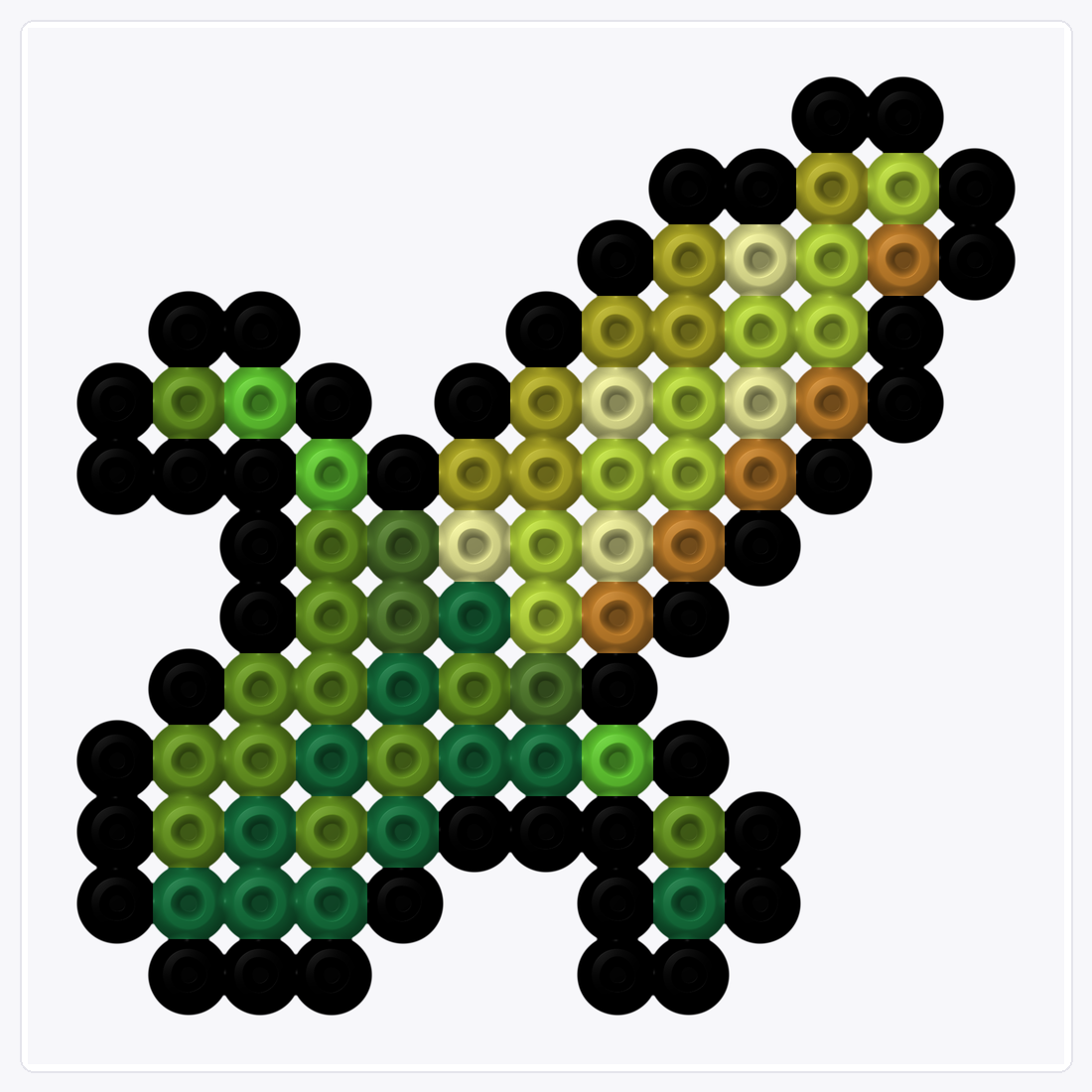Corn Cob — Perler Bead Pattern — 13×13 perler bead pattern chart