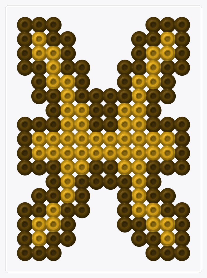 Pisces Zodiac Sign — Perler Bead Pattern — 19×14 perler bead pattern chart