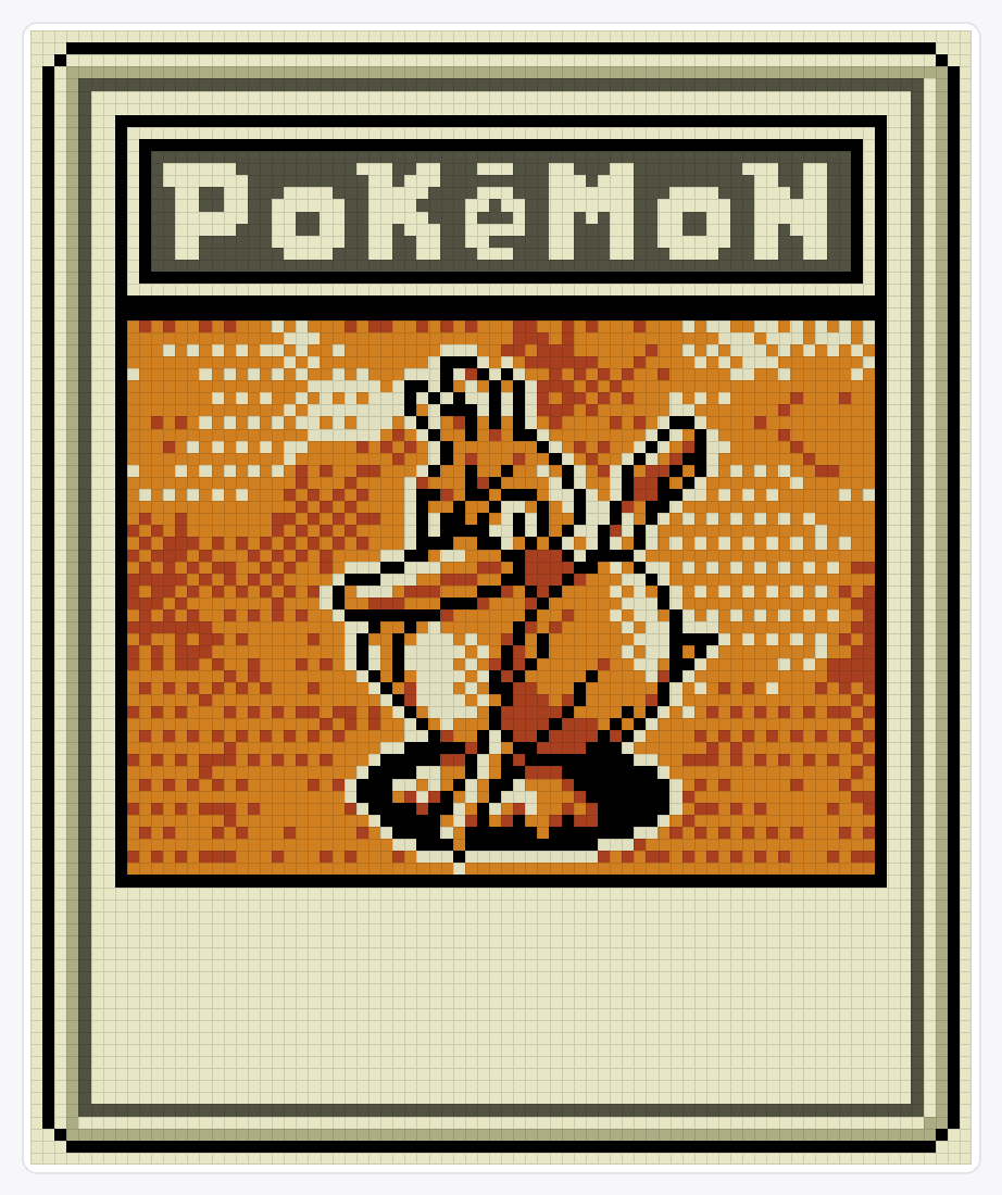#083 Farfetch'd TCG — 94×78 loom bead pattern chart