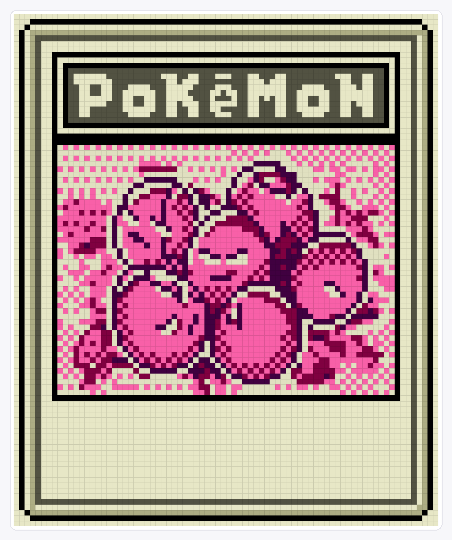 #102 Exeggcute TCG — 94×78 loom bead pattern chart