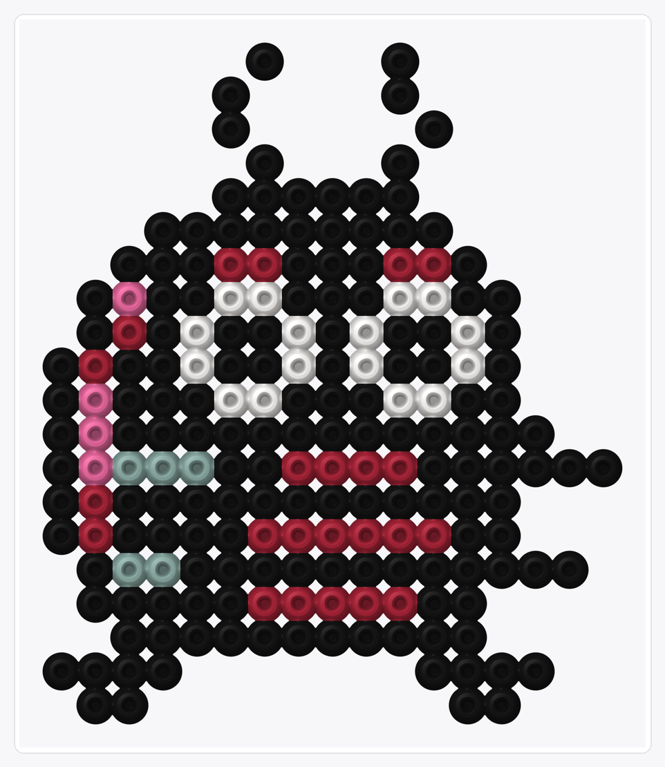 Ladybug — Perler Bead Pattern — 20×17 perler bead pattern chart