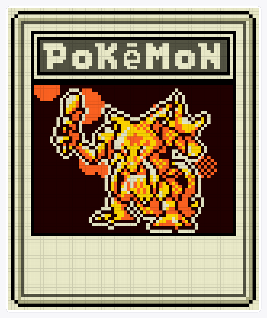 #064 Kadabra TCG — 94×78 loom bead pattern chart