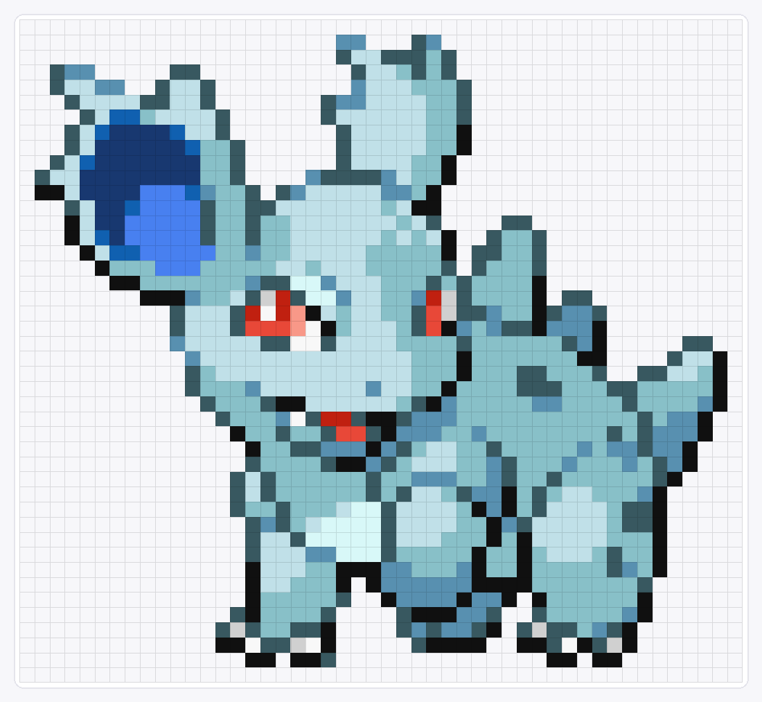 #030 Nidorina — 44×48 loom bead pattern chart
