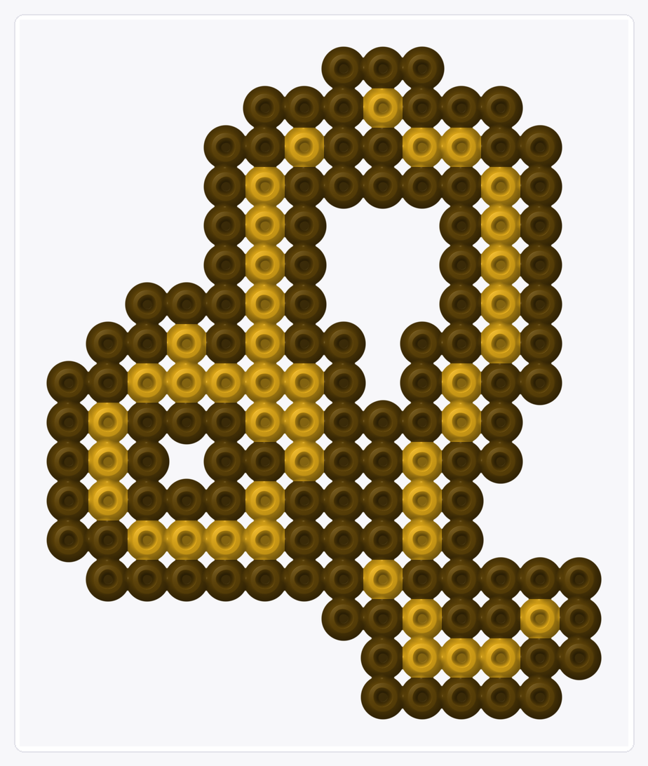 Leo Zodiac Sign — Perler Bead Pattern — 17×14 perler bead pattern chart