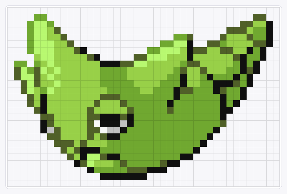 #011 Metapod — 27×41 loom bead pattern chart