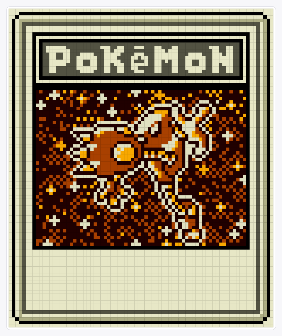 #106 Hitmonlee TCG — 94×78 loom bead pattern chart