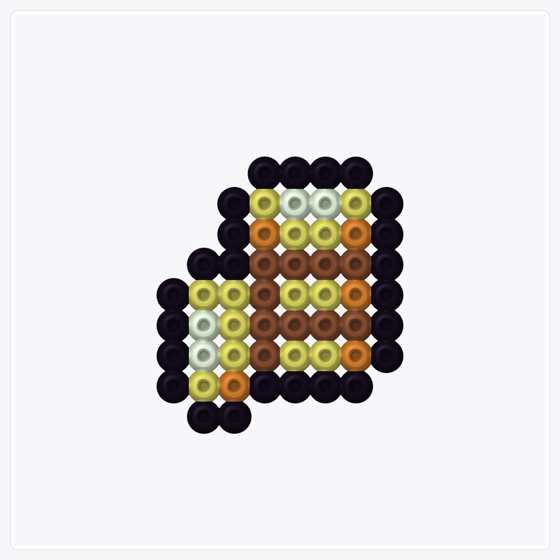 Treasure Coins Small — Perler Bead Pattern — 16×16 perler bead pattern chart