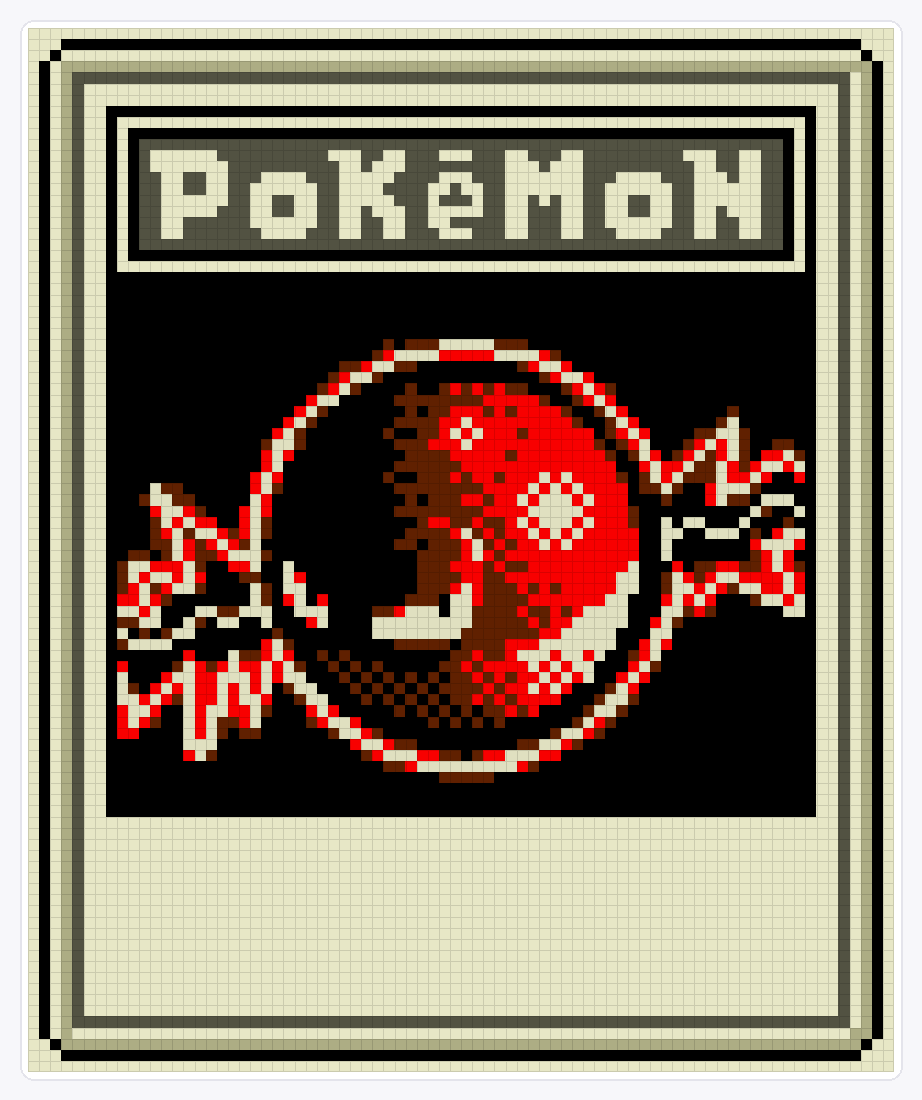 #100 Voltorb TCG — 94×78 loom bead pattern chart