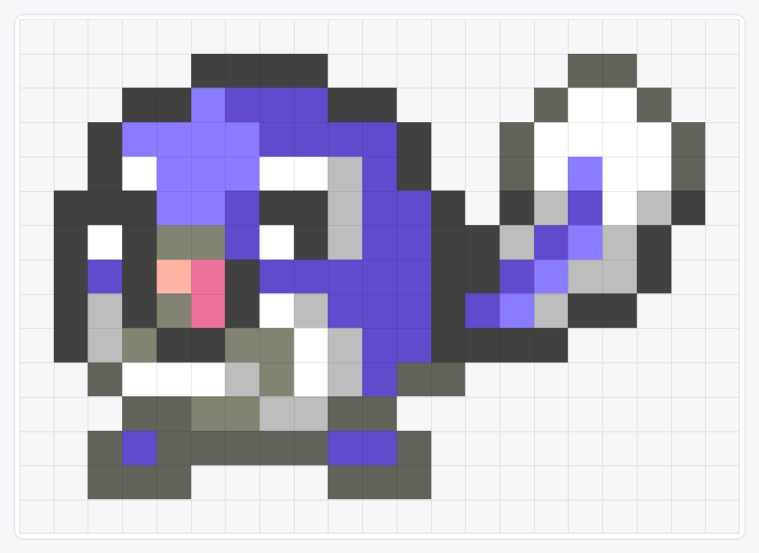 #060 Poliwag Icon — 15×21 loom bead pattern chart