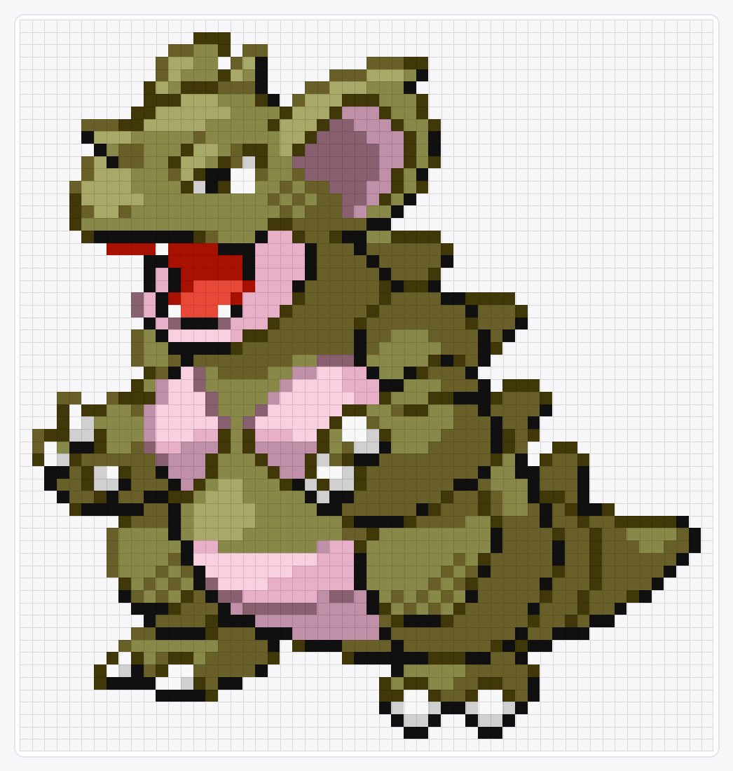 #031 Nidoqueen Shiny — 59×56 loom bead pattern chart