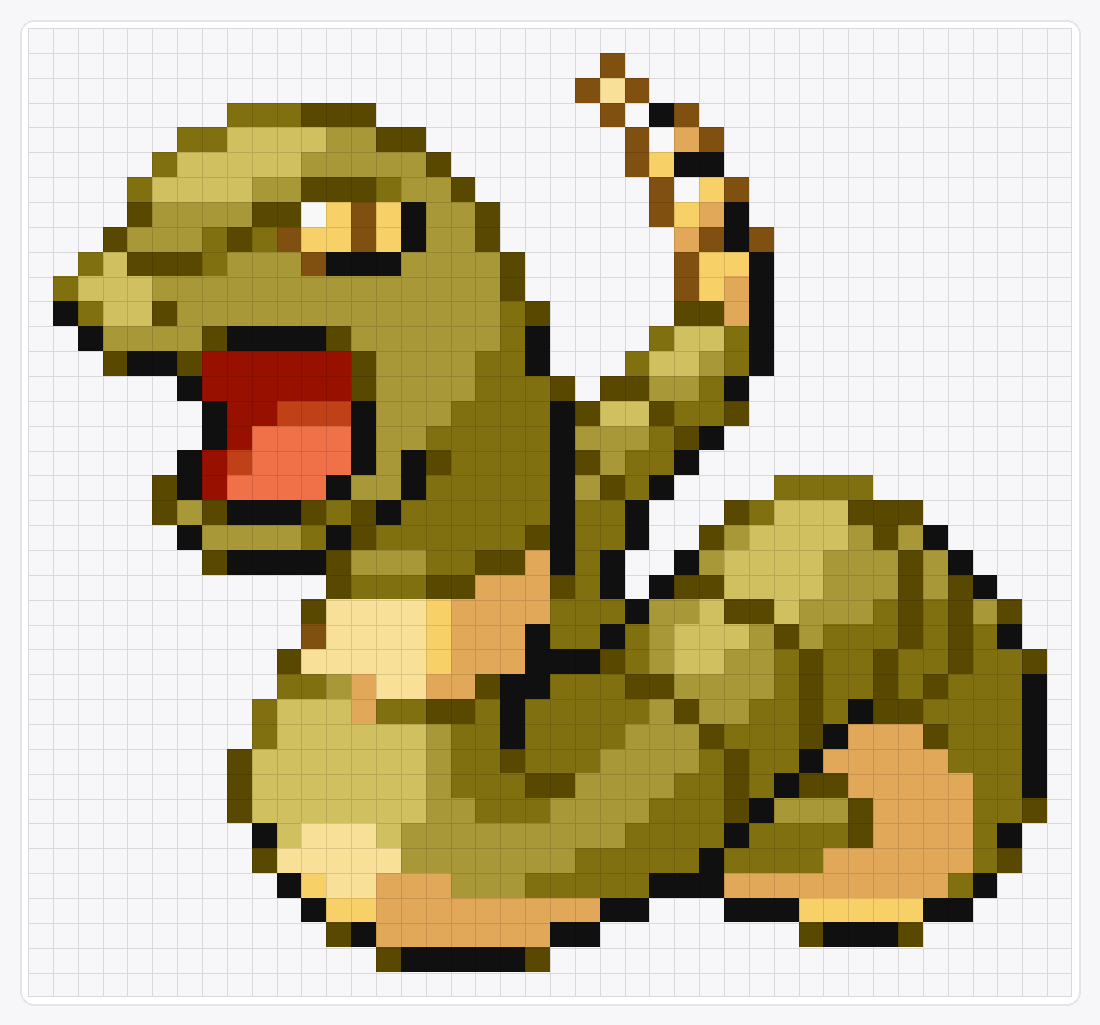 #023 Ekans Shiny — 39×42 loom bead pattern chart