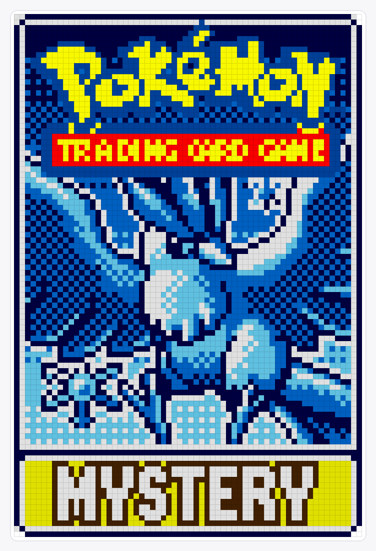 Mystery Booster Pack TCG — 96×64 loom bead pattern chart