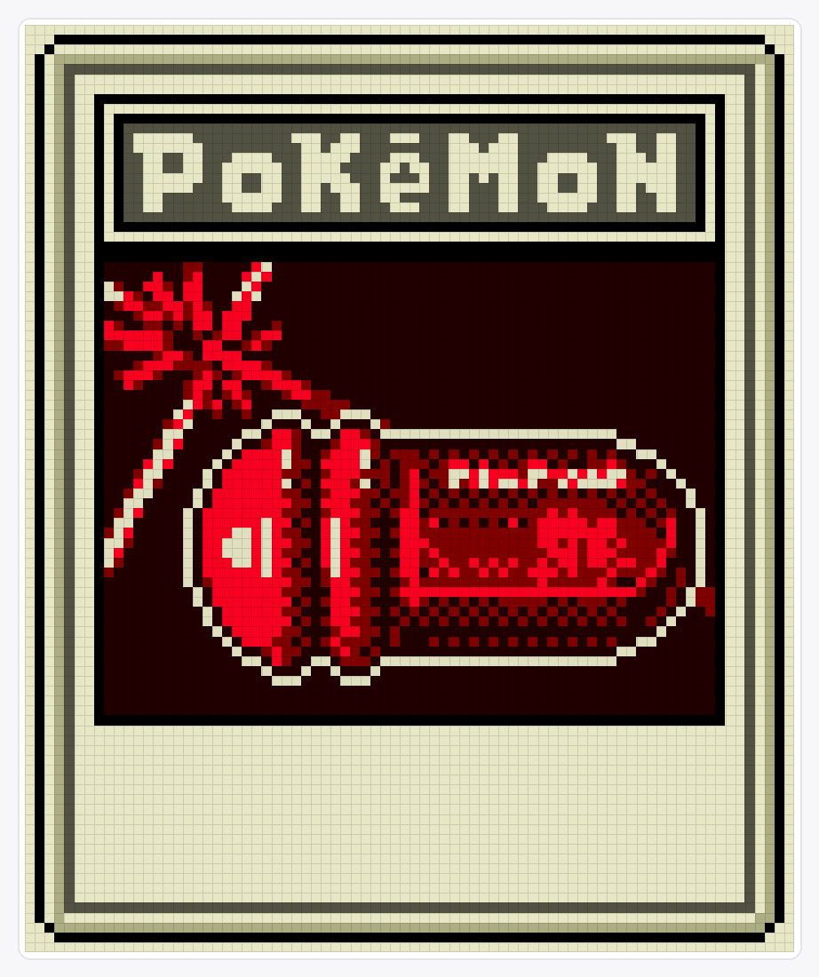 Plus Power TCG — 94×78 loom bead pattern chart