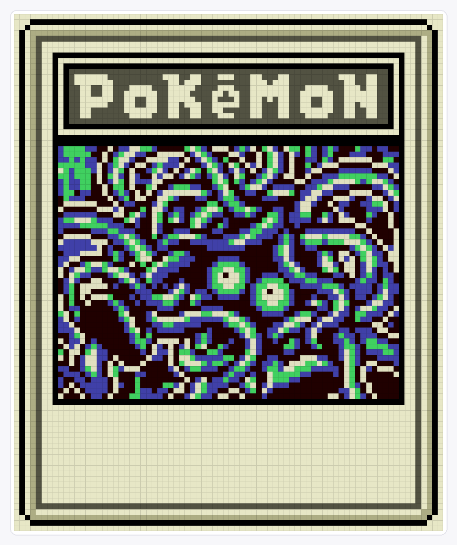 #114 Tangela TCG — 94×78 loom bead pattern chart
