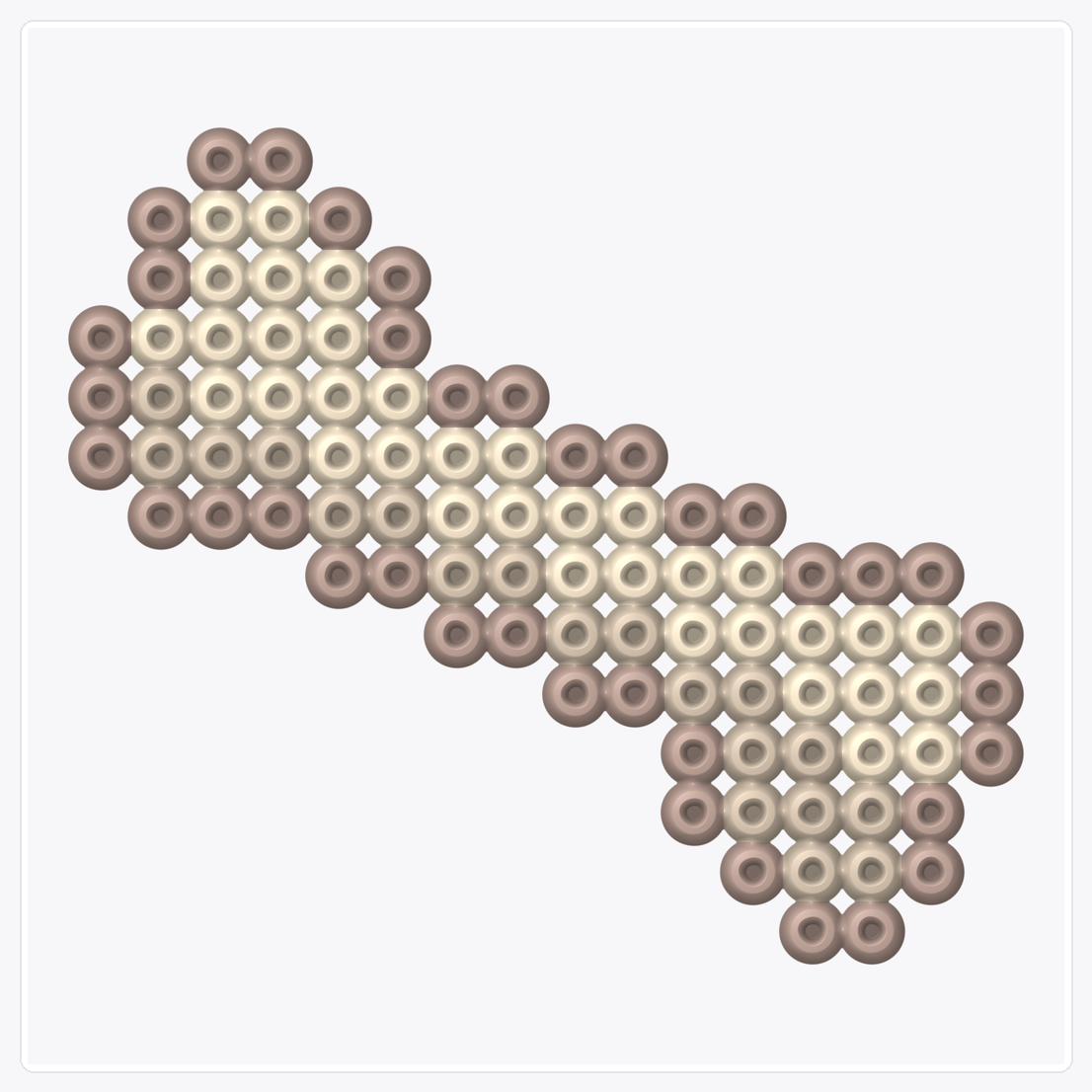 Bone — Perler Bead Pattern — 16×16 perler bead pattern chart
