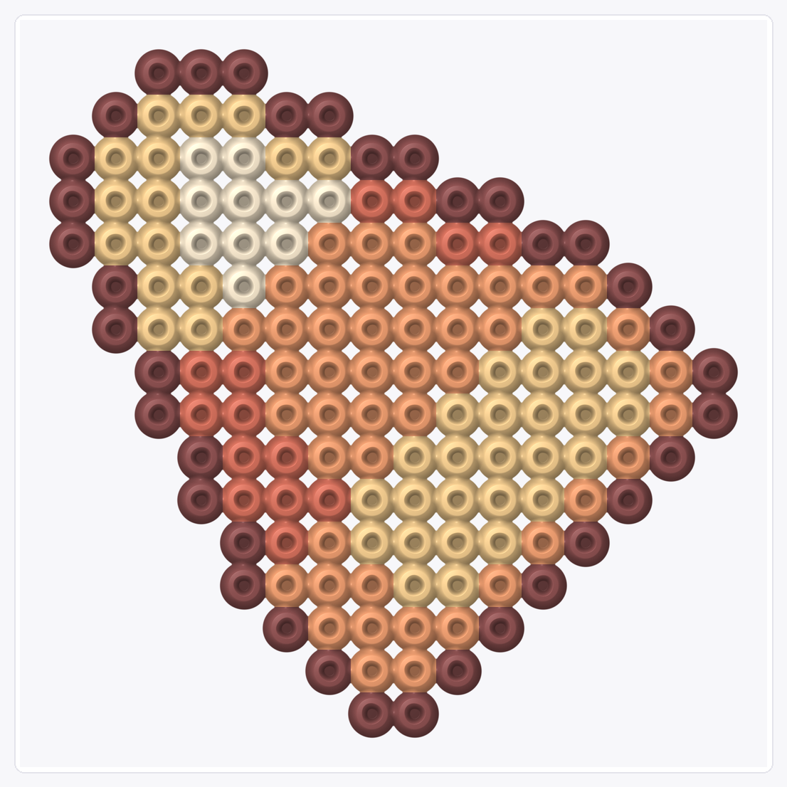 Candy Corn — Perler Bead Pattern — 16×16 perler bead pattern chart