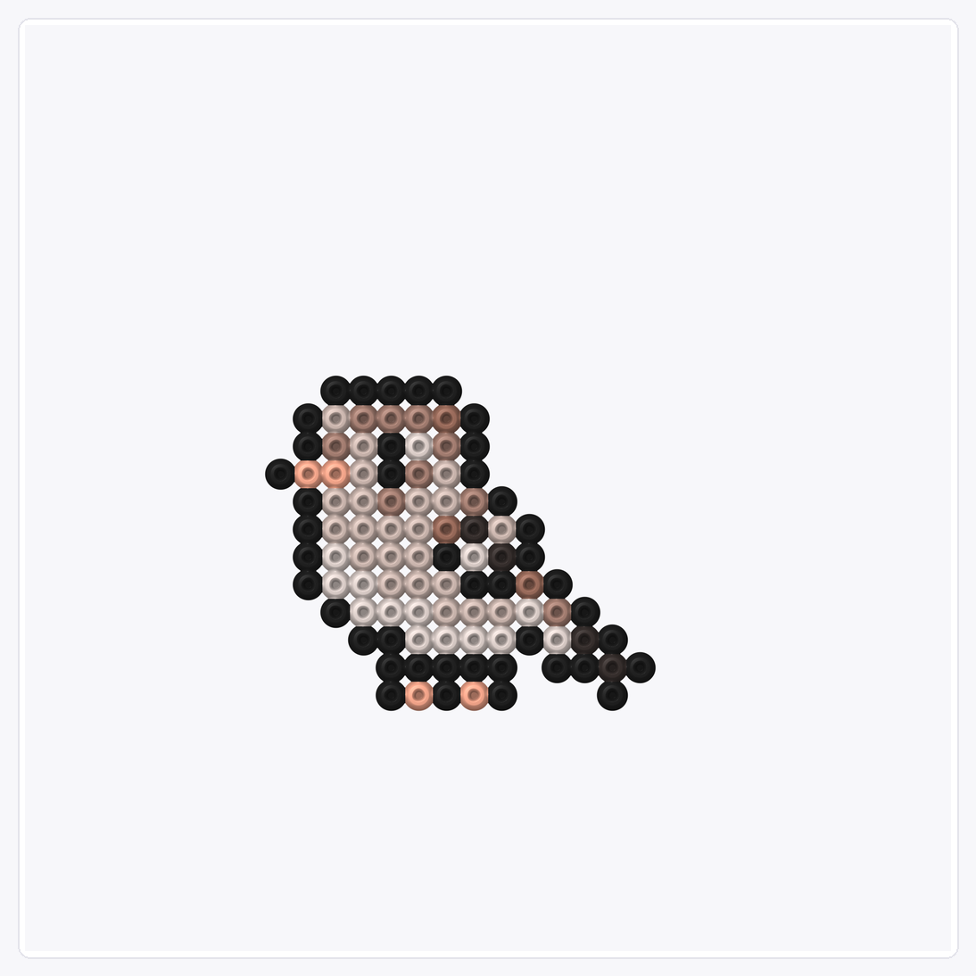 Finch — Perler Bead Pattern — 32×32 perler bead pattern chart