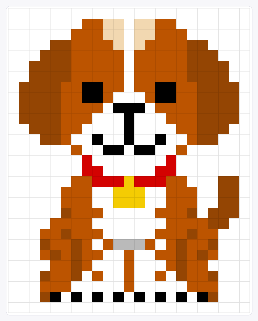 Dog — 29×23 loom bead pattern chart