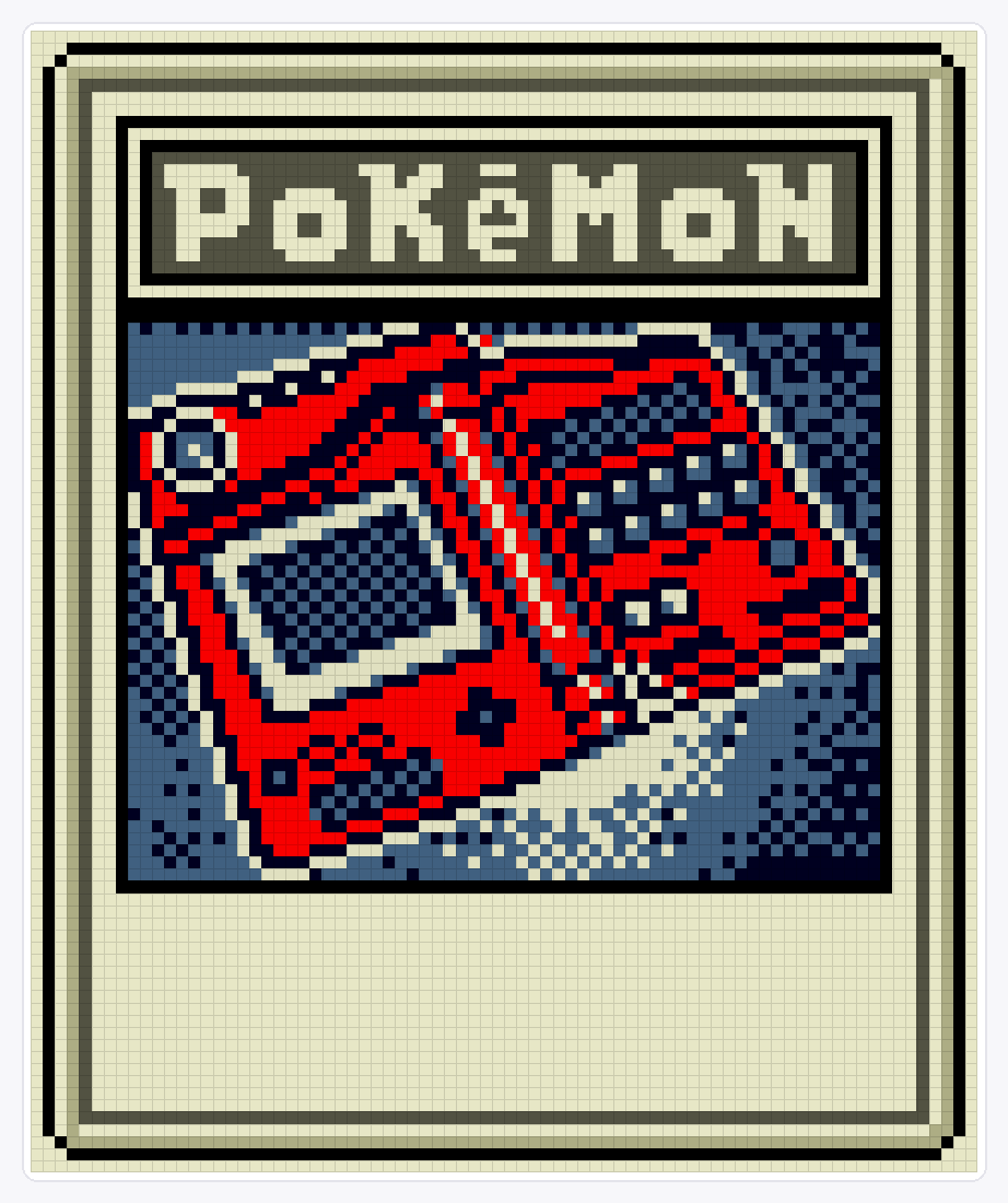 Pokedex TCG — 94×78 loom bead pattern chart
