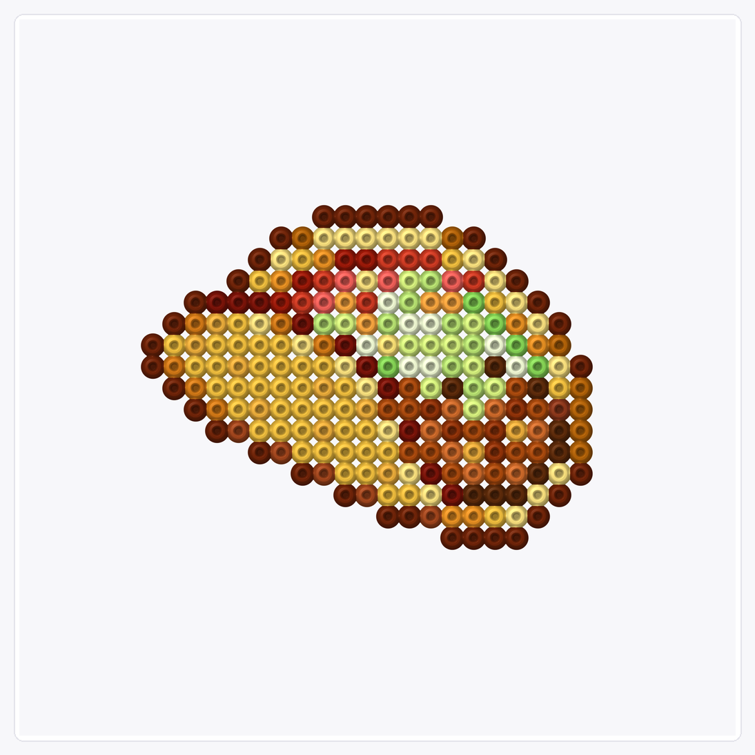 Taco — Perler Bead Pattern — 32×32 perler bead pattern chart