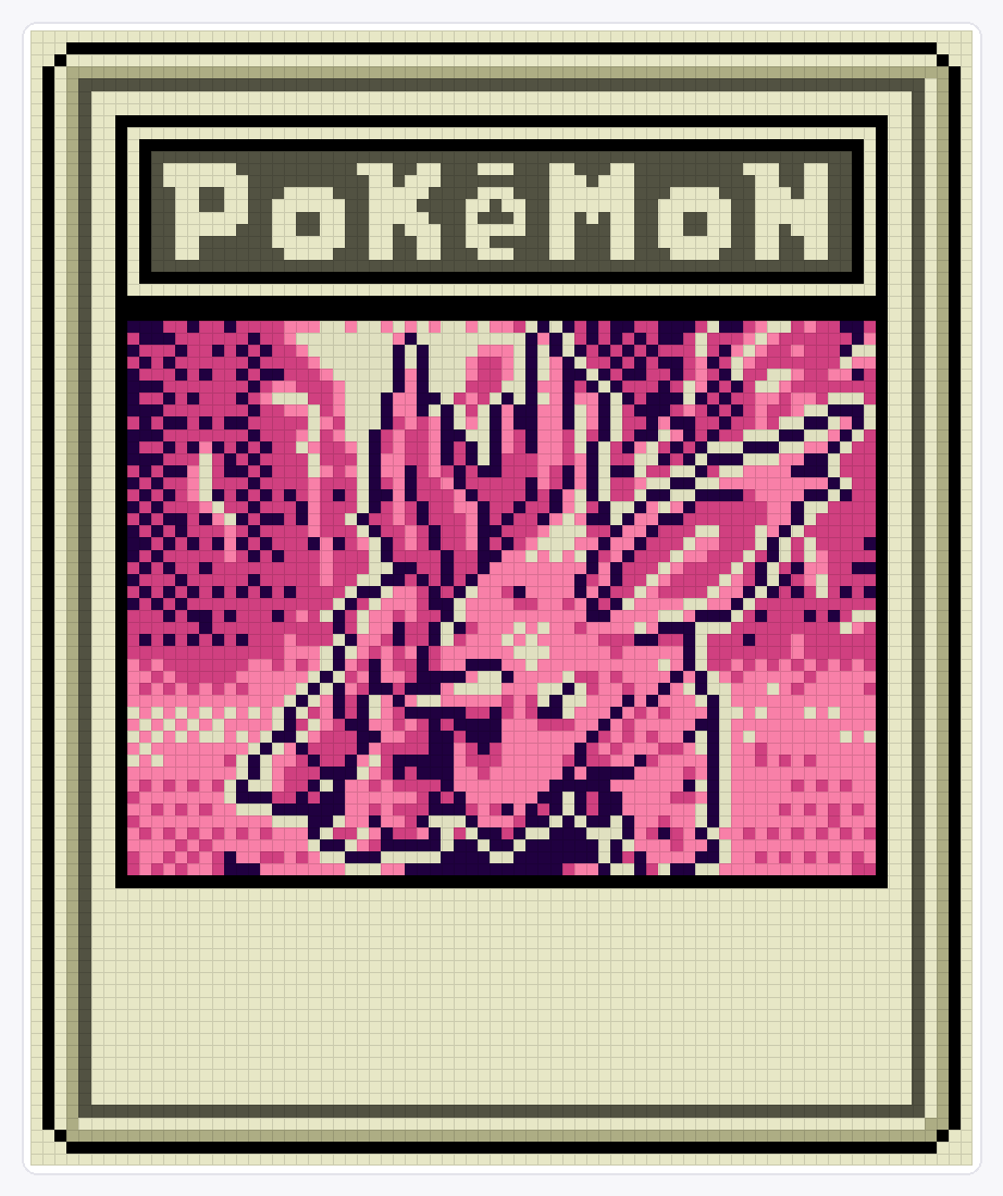 #033 Nidorino TCG — 94×78 loom bead pattern chart