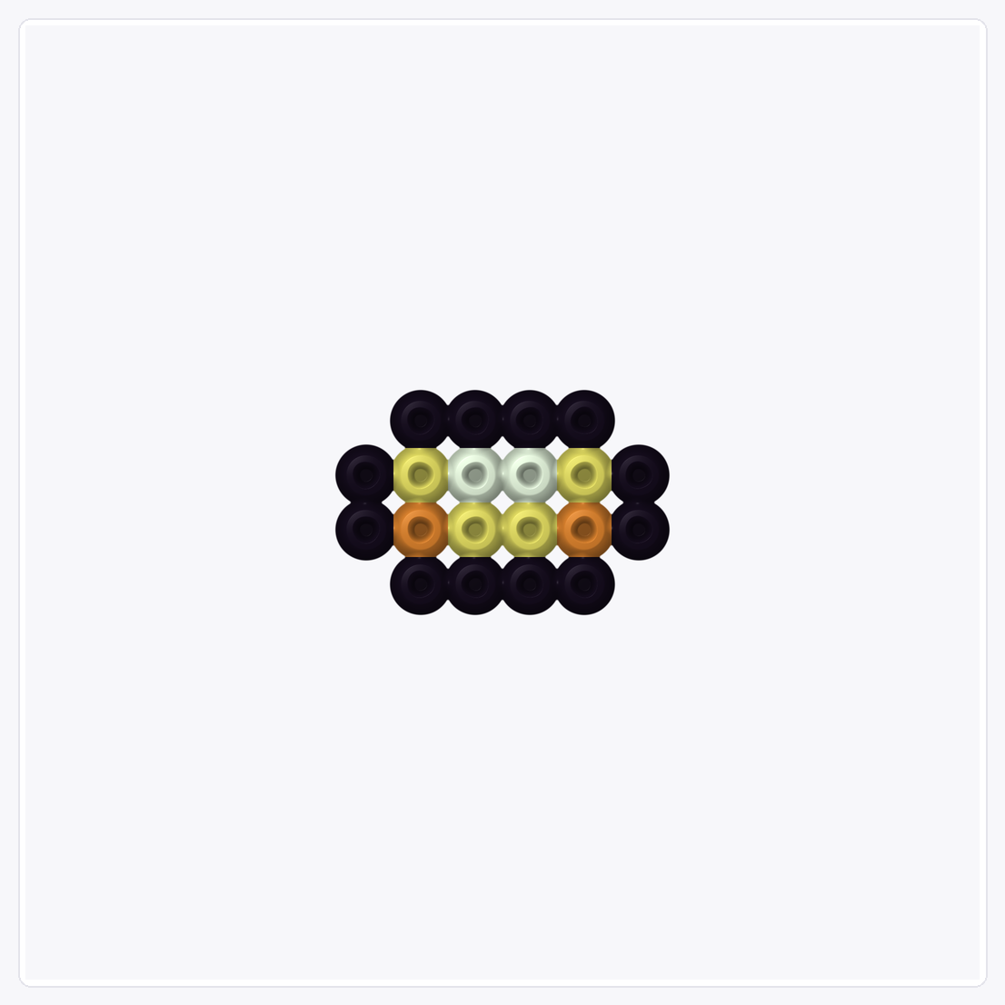 Treasure Coin — Perler Bead Pattern — 16×16 perler bead pattern chart