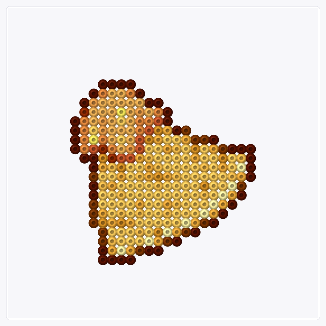 Nacho — Perler Bead Pattern — 32×32 perler bead pattern chart