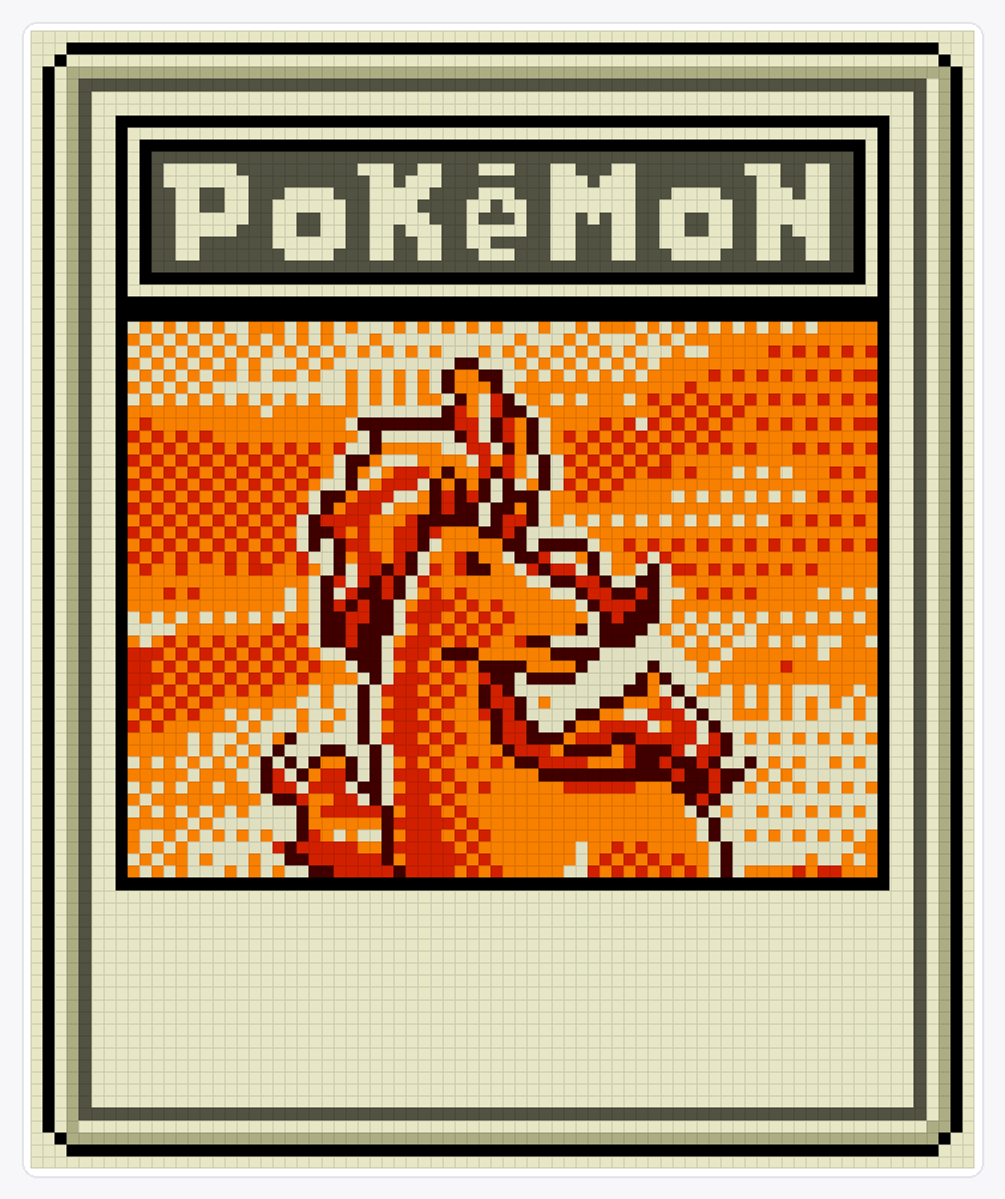 #078 Rapidash TCG — 94×78 loom bead pattern chart