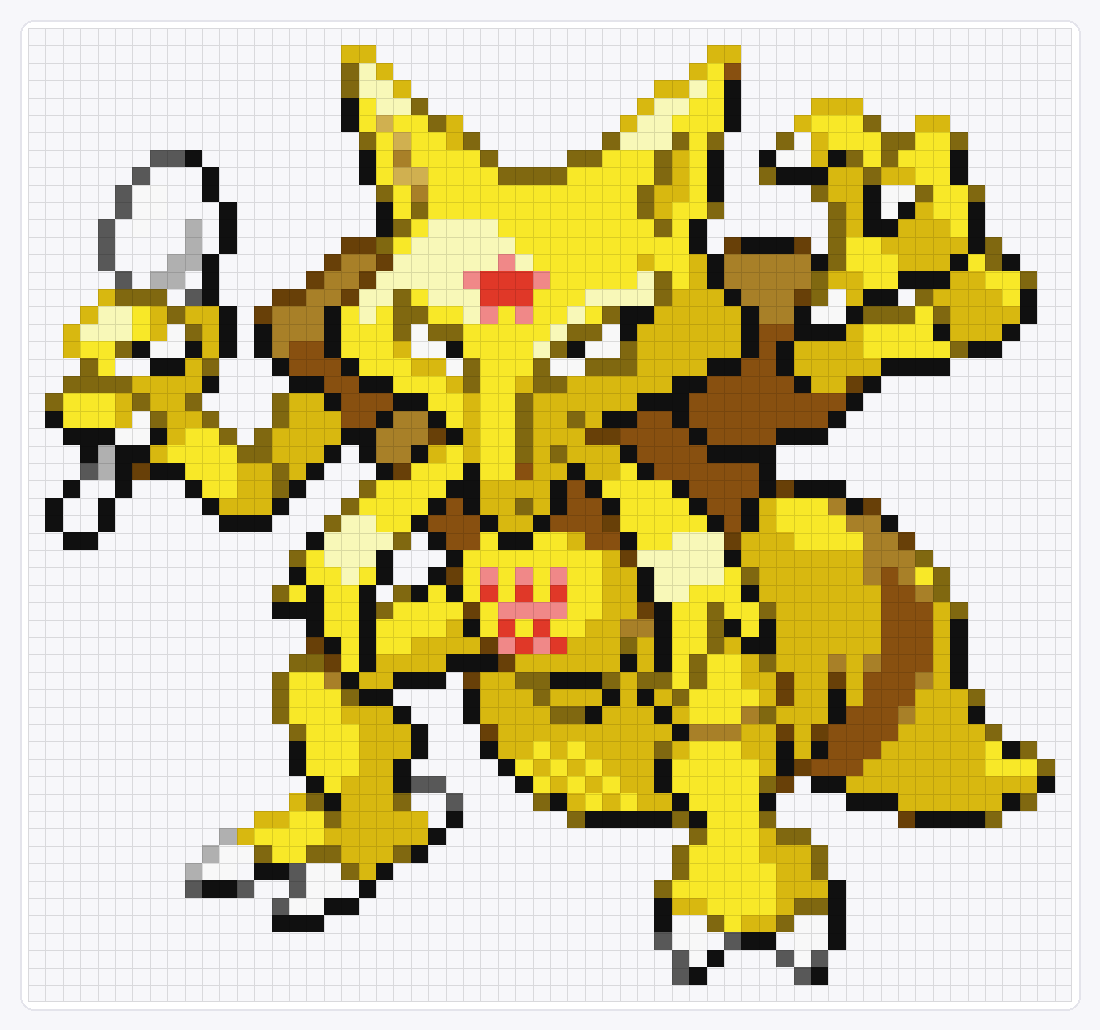 #064 Kadabra — 56×60 loom bead pattern chart