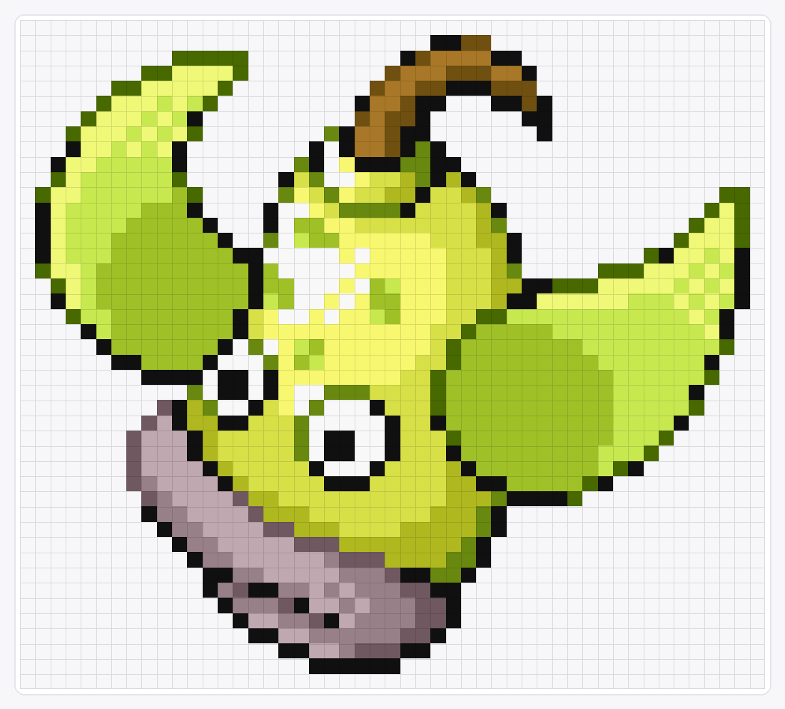 #070 Weepinbell Shiny — 44×49 loom bead pattern chart