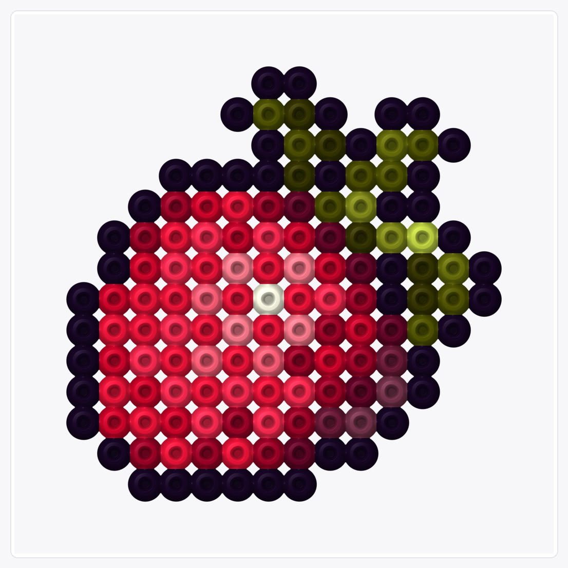 Strawberry — Perler Bead Pattern — 16×16 perler bead pattern chart