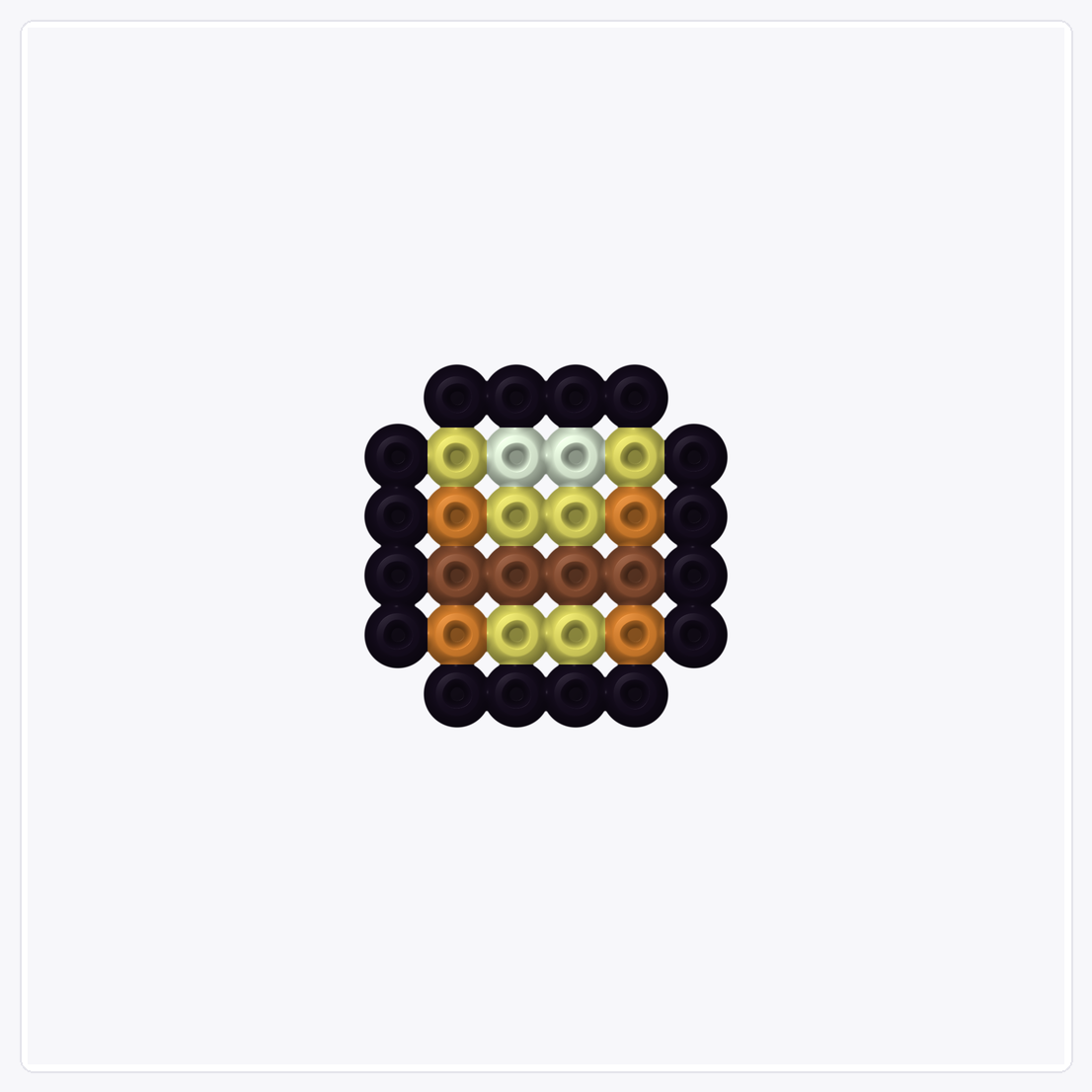 Treasure Coin Stack — Perler Bead Pattern — 16×16 perler bead pattern chart