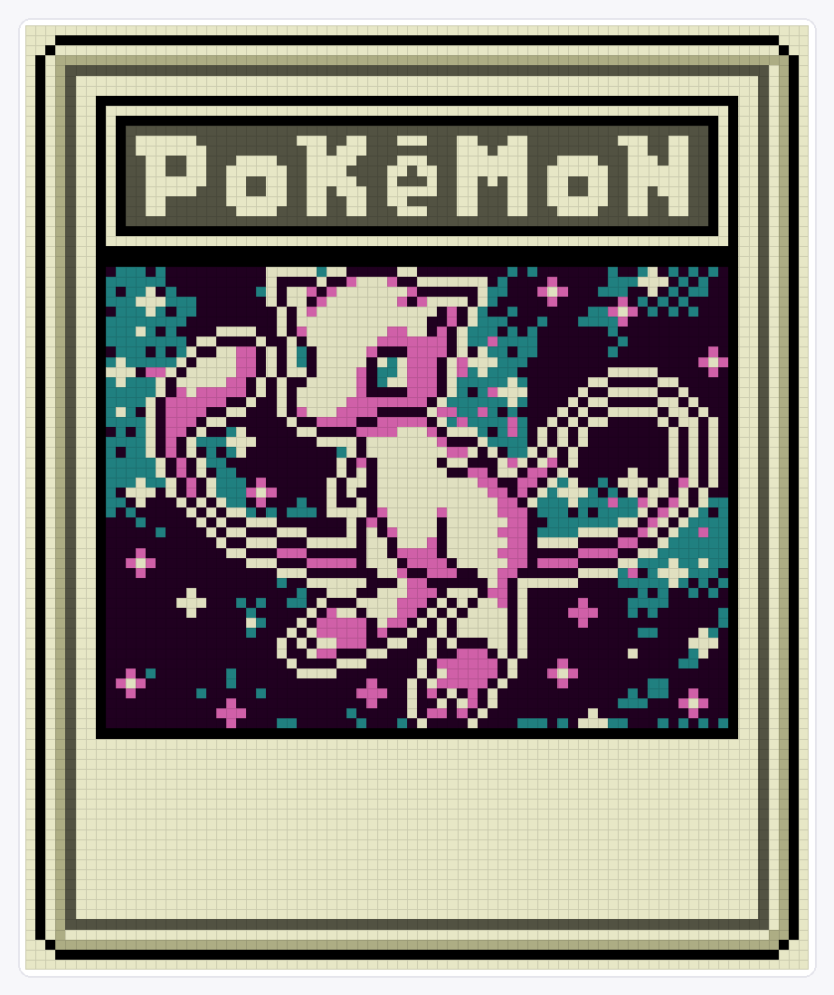 #151 Mew TCG (3) — 94×78 loom bead pattern chart