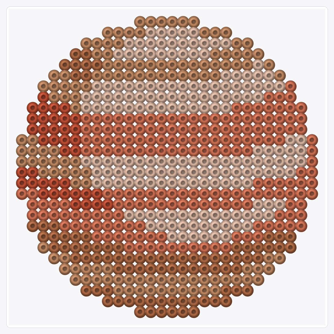 Jupiter — Perler Bead Pattern — 28×28 perler bead pattern chart
