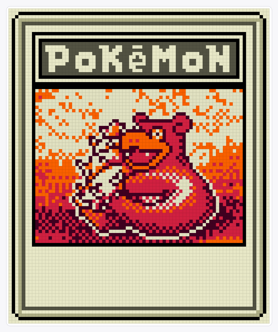 #080 Slowbro TCG — 94×78 loom bead pattern chart