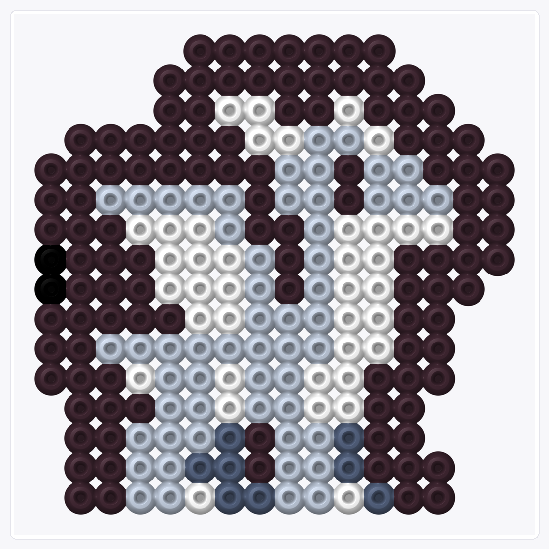White Dragon — Perler Bead Pattern — 16×16 perler bead pattern chart