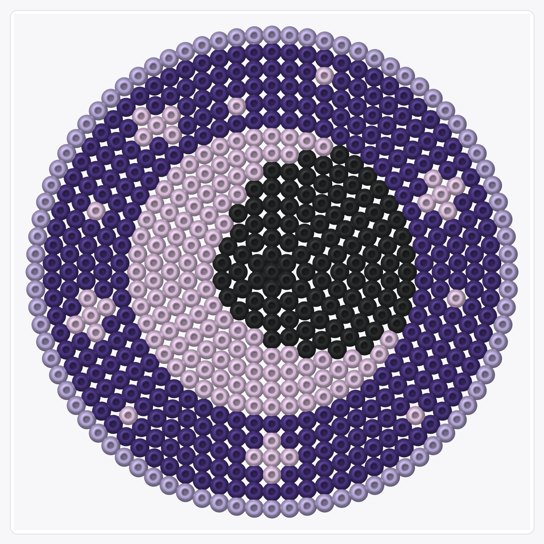 Waning Moon — 15×84 perler bead pattern chart