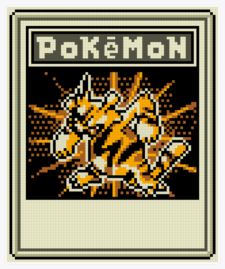 #125 Electabuzz TCG — 94×78 loom bead pattern chart