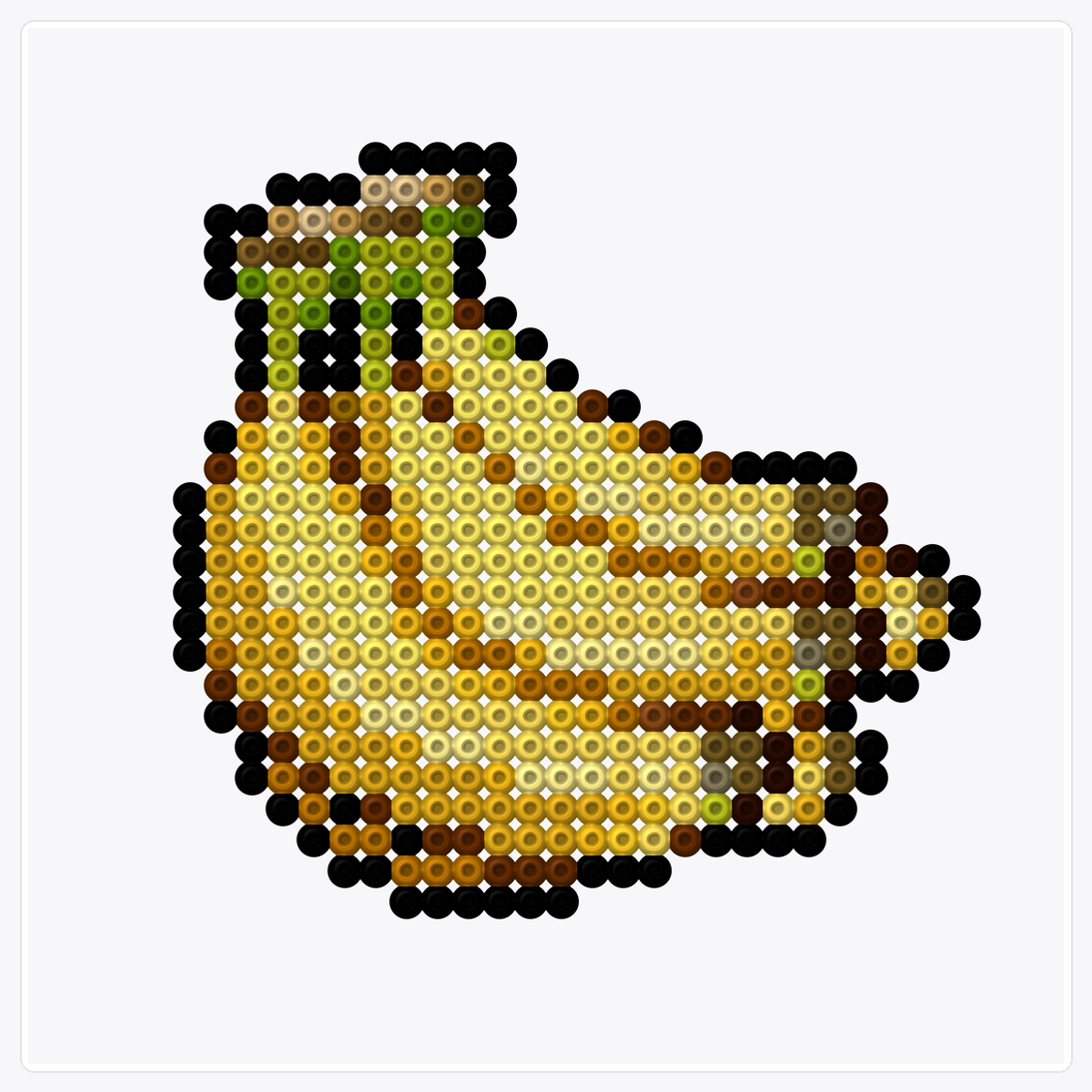 Banana Bunch — Perler Bead Pattern — 32×32 perler bead pattern chart