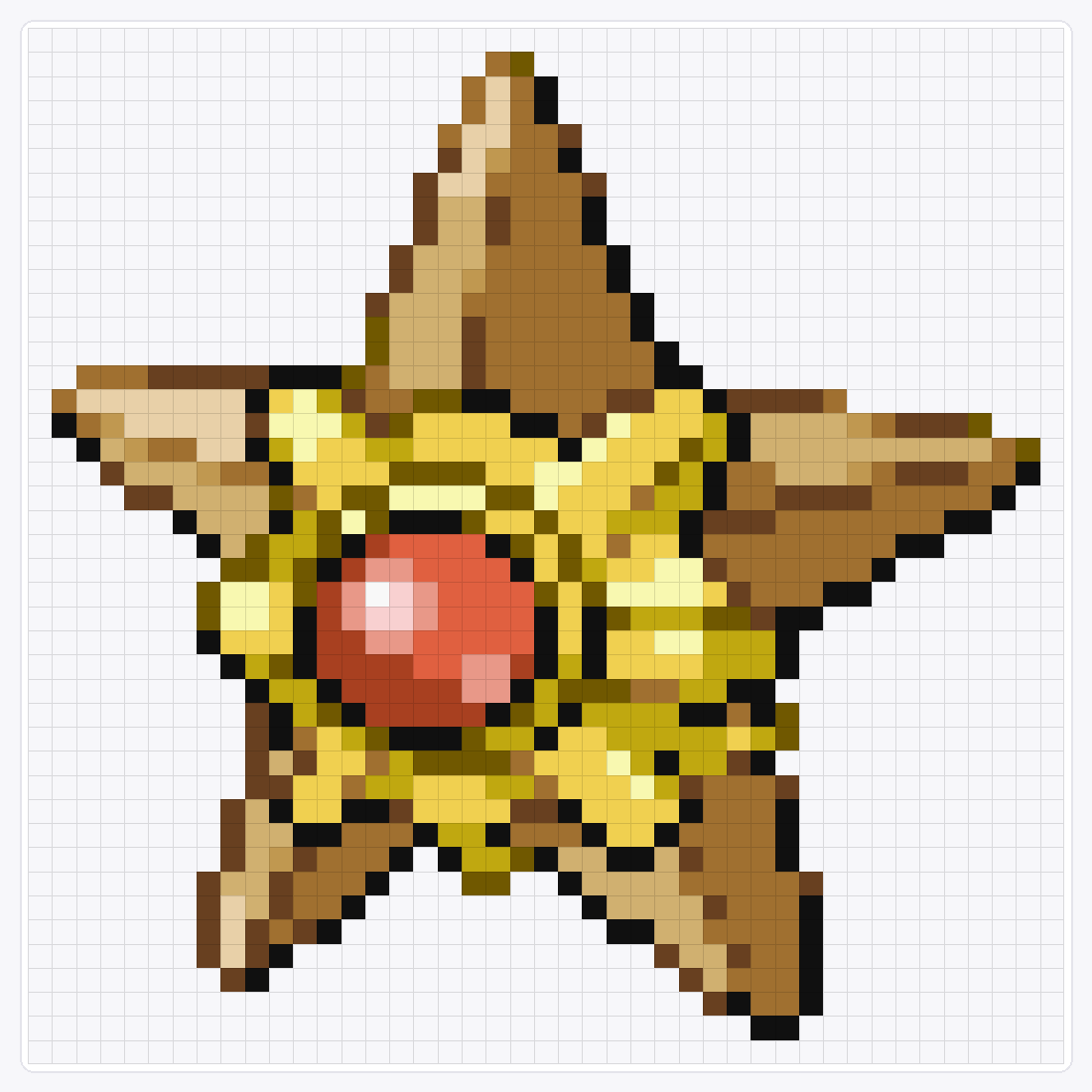 #120 Staryu — 43×43 loom bead pattern chart