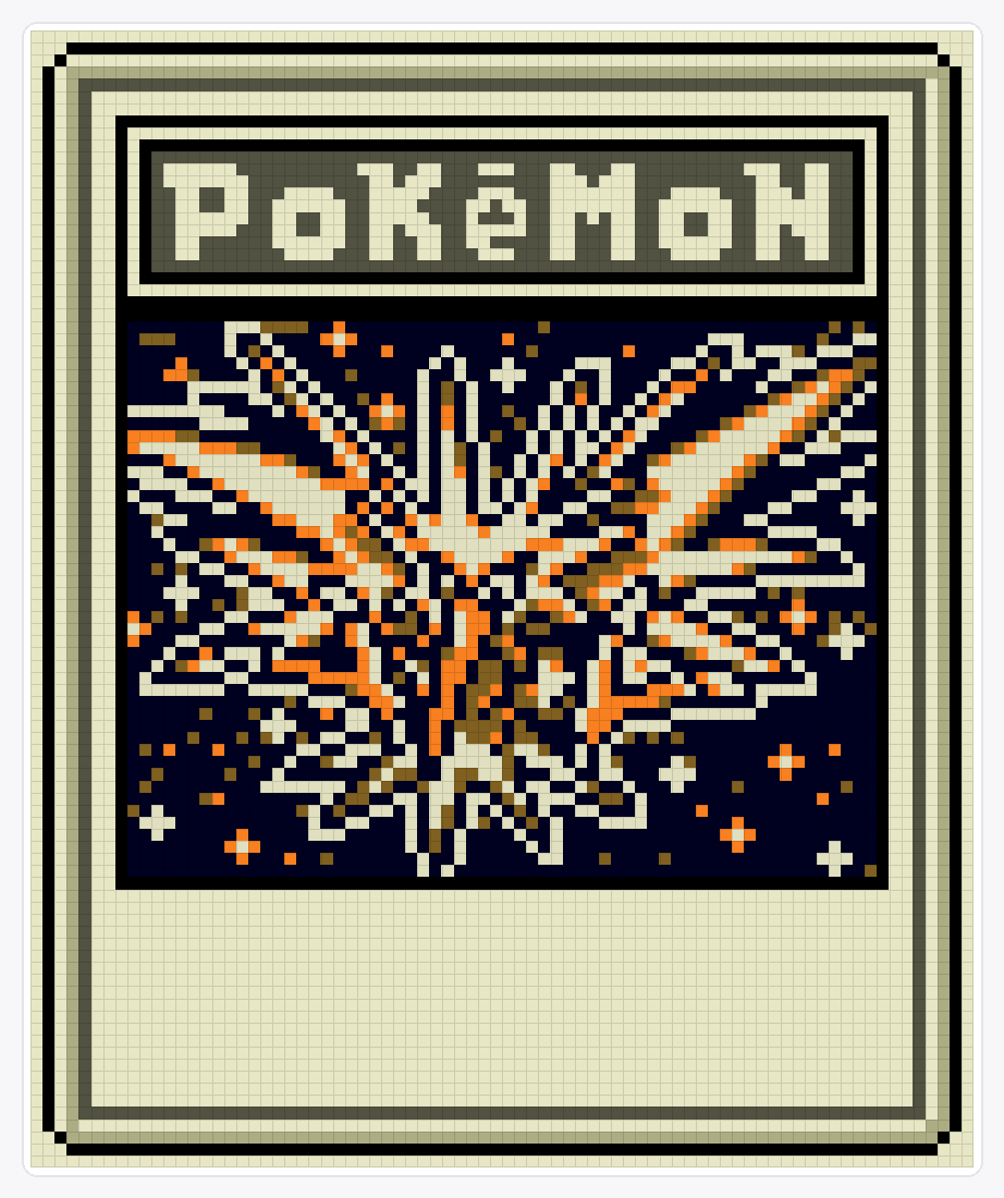 #145 Zapdos TCG — 94×78 loom bead pattern chart