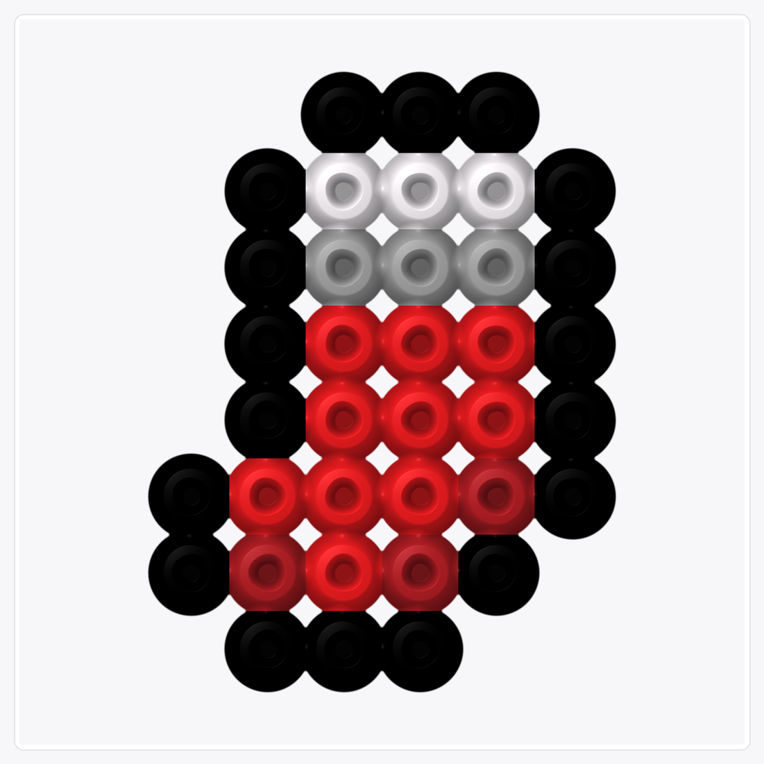 Stocking — Perler Bead Pattern — 8×8 perler bead pattern chart