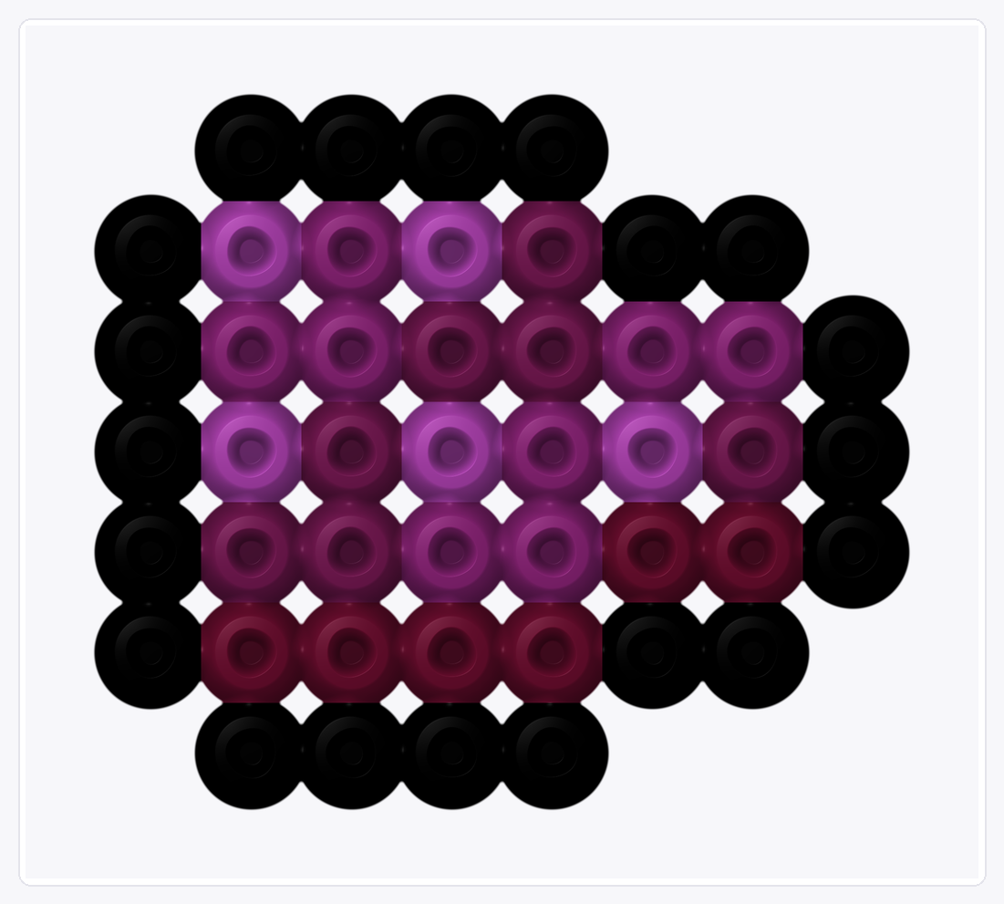 Berries — Perler Bead Pattern — 7×8 perler bead pattern chart