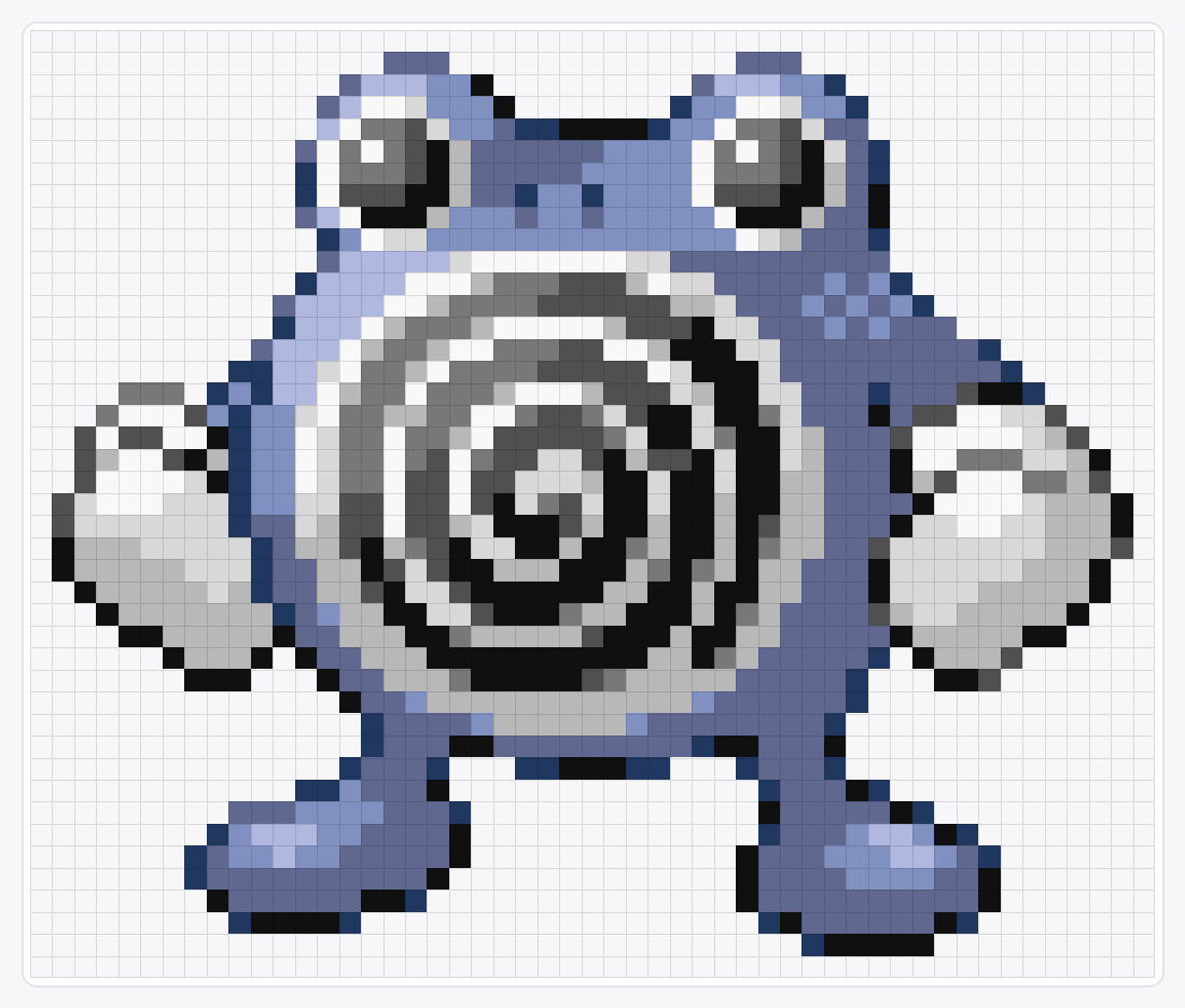 #061 Poliwhirl — 43×51 loom bead pattern chart