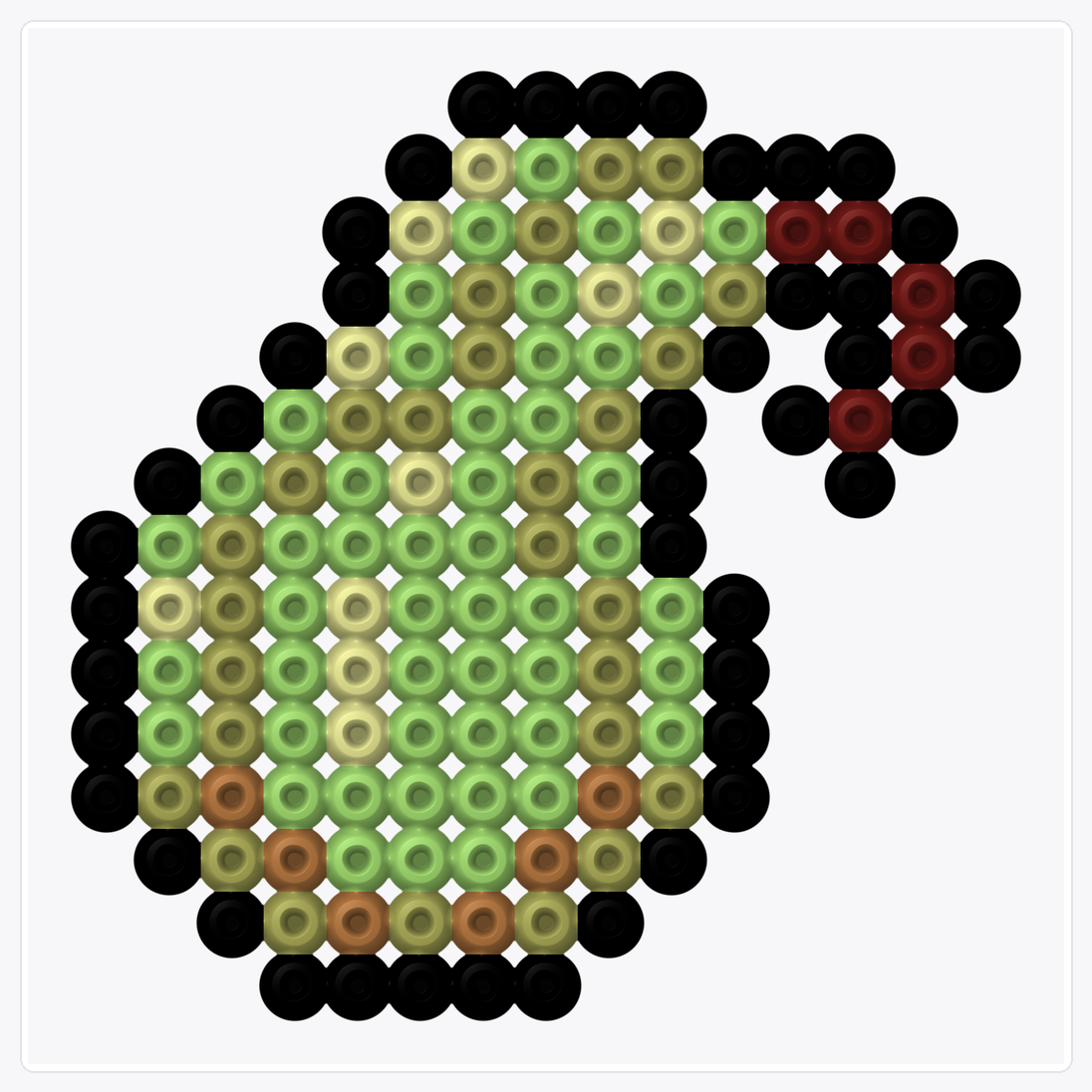 Butternut Squash — Perler Bead Pattern — 15×15 perler bead pattern chart