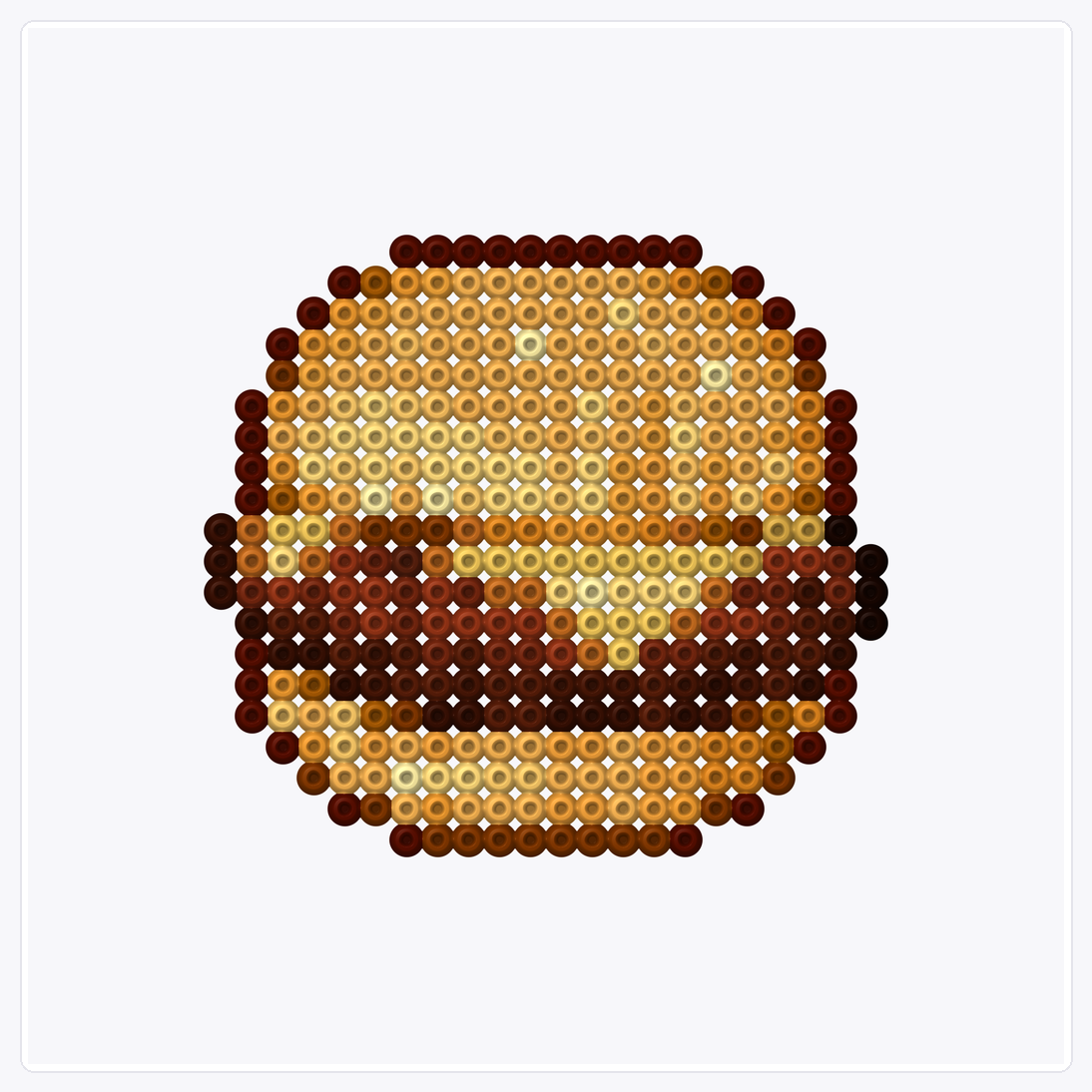 Burger — Perler Bead Pattern — 32×32 perler bead pattern chart