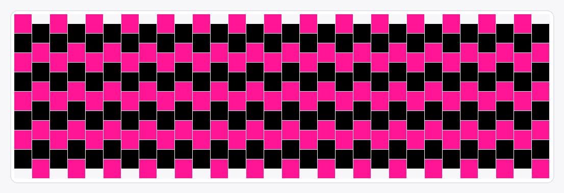 Checkerboard Cuff — Kandi Cuff Pattern — 8×30 peyote bead pattern chart