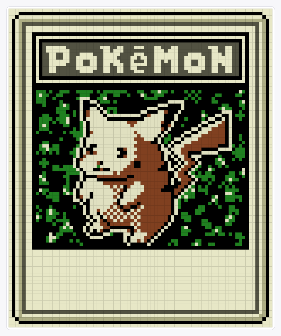 #025 Pikachu TCG (3) — 94×78 loom bead pattern chart
