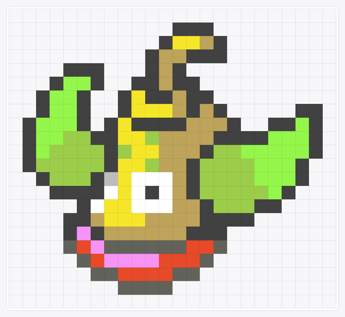 #070 Weepinbell Icon — 22×24 loom bead pattern chart